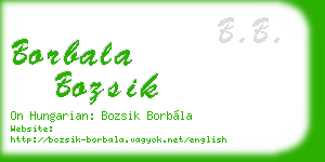 borbala bozsik business card